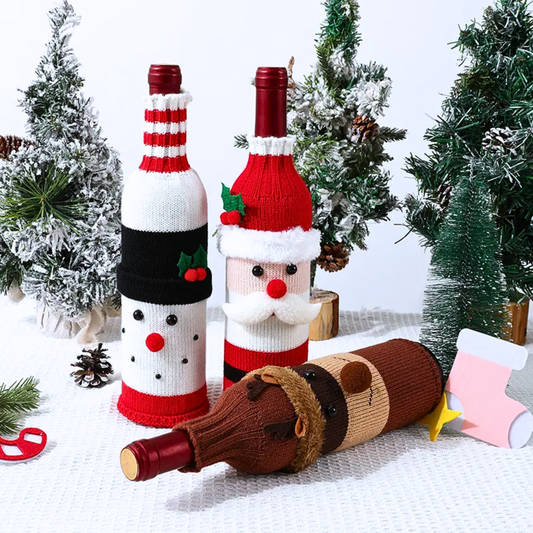 Christmas Wine Bottle Covers